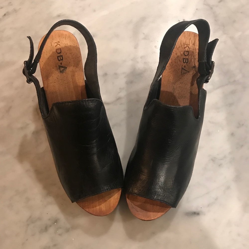Kelsi Dagger Brooklyn Leather Clog Sandals S:10